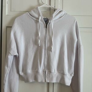 Tilly's White Zip-Up Hoodie